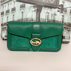 Coach C8345 Georgie Shoulder Green Leather Bag